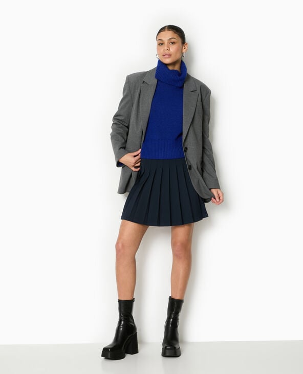 pimkie Pull col boule avec manches larges - Bleu électrique