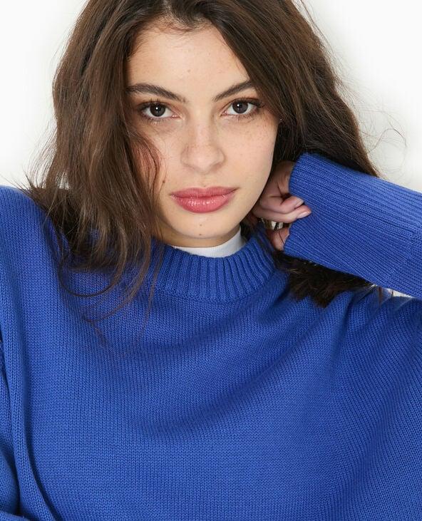 Pimkie Pull Oversize Avec Grands Bord-côtes - Bleu électrique