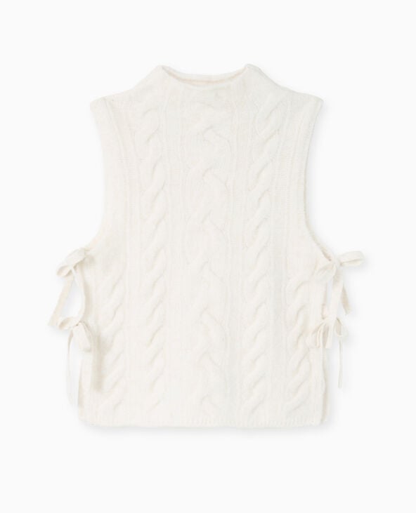 Pimkie Pull Sans Manches Avec Nouettes Sur Les Côtés - Blanc