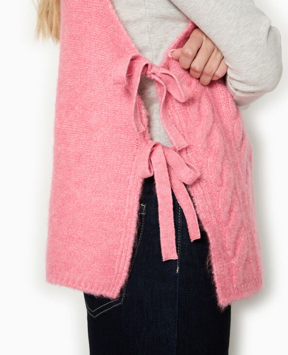 Pimkie Pull Sans Manches Avec Nouettes Sur Les Côtés - Rose