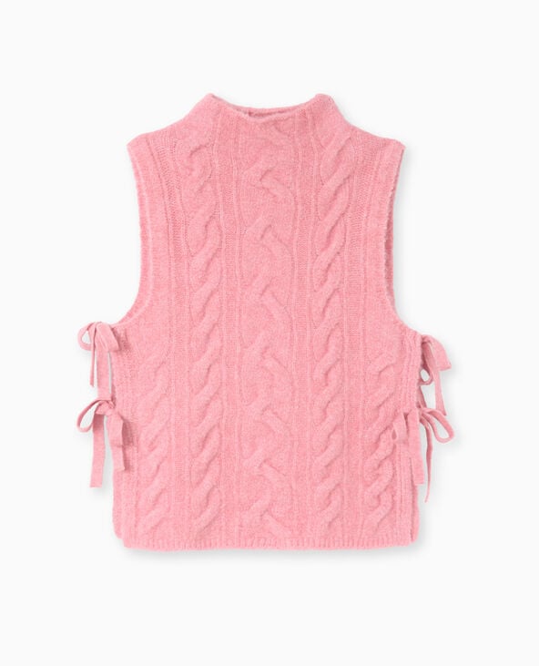 Pimkie Pull Sans Manches Avec Nouettes Sur Les Côtés - Rose