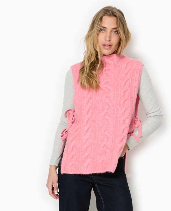 Pimkie Pull Sans Manches Avec Nouettes Sur Les Côtés - Rose