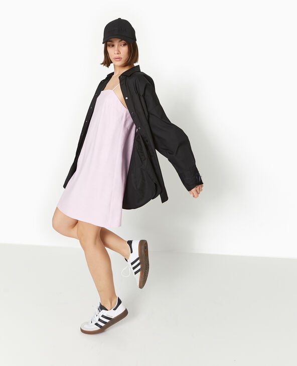 pimkie Robe courte avec bretelles à nouer - Rose poudré