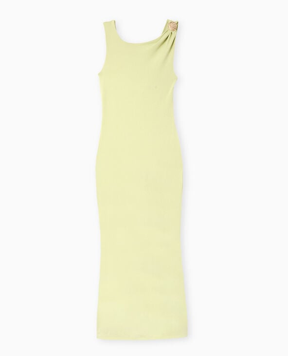 Pimkie Robe Longue Dos-nu Avec Détail Bijou - Vert Clair