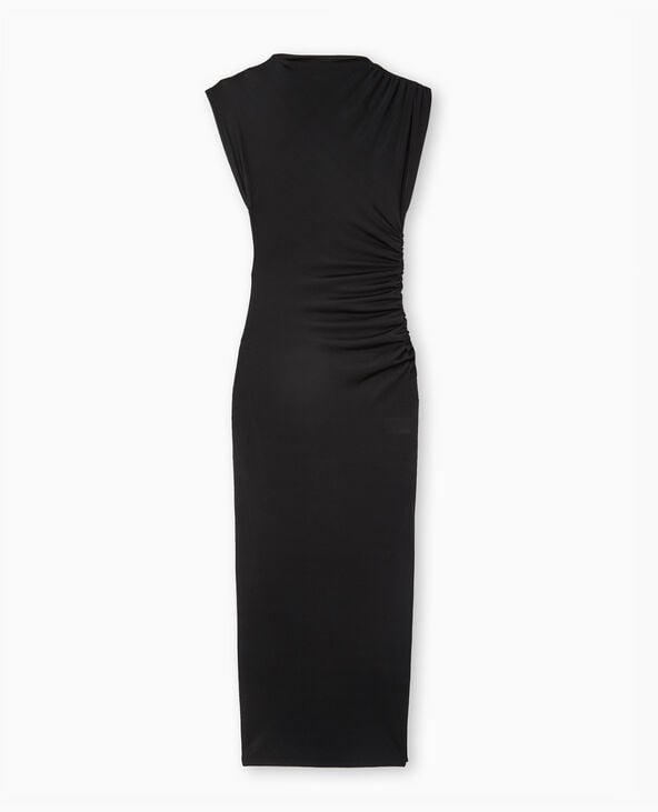 Pimkie Robe Longue En Maille Avec Fronces Et Drapés - Noir