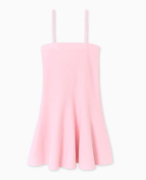 Pimkie Robe Patineuse En Maille Avec Bretelles Fantaisie - Rose