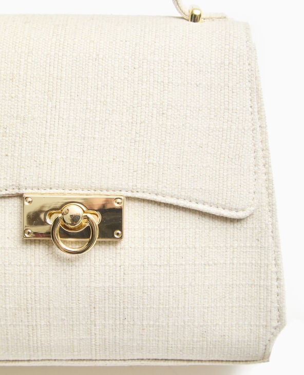 Pimkie Sac Boxy Tissu Avec Poignée Et Bandoulière - Beige