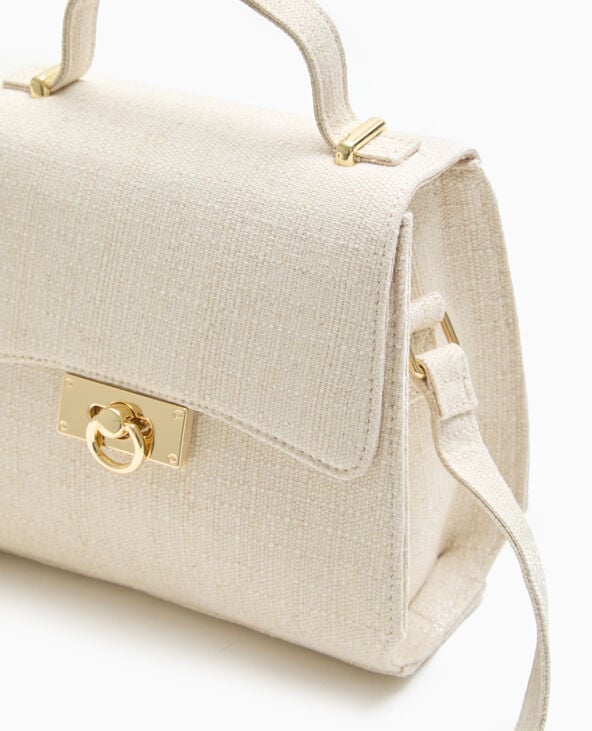 Pimkie Sac Boxy Tissu Avec Poignée Et Bandoulière - Beige