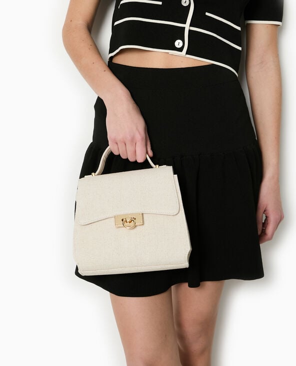 pimkie Sac boxy tissu avec poignée et bandoulière - Beige