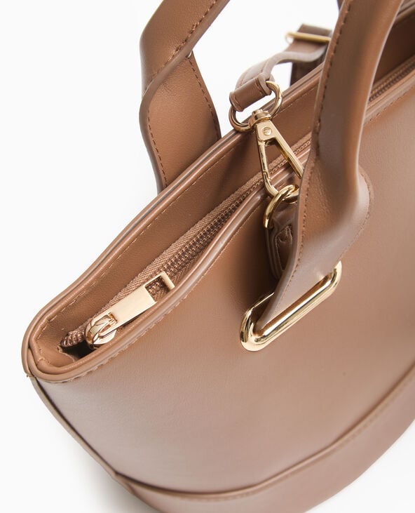 Pimkie Sac Effet Seau Avec Poignée Et Bandoulière - Camel