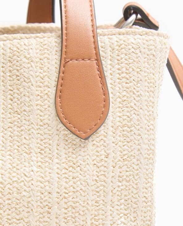 Pimkie Sac En Raphia Avec Poignées Et Bandoulière - Beige
