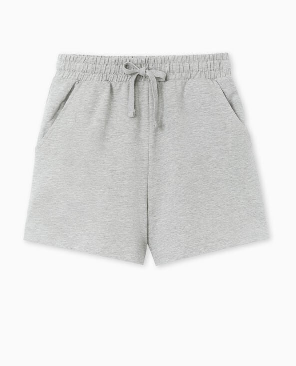 Pimkie Short En Molleton Taille élastiquée - Gris Chiné