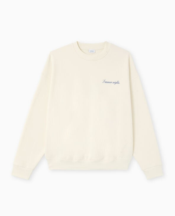 Pimkie Sweat Col Rond Avec Print Poitrine Et Dos - Blanc