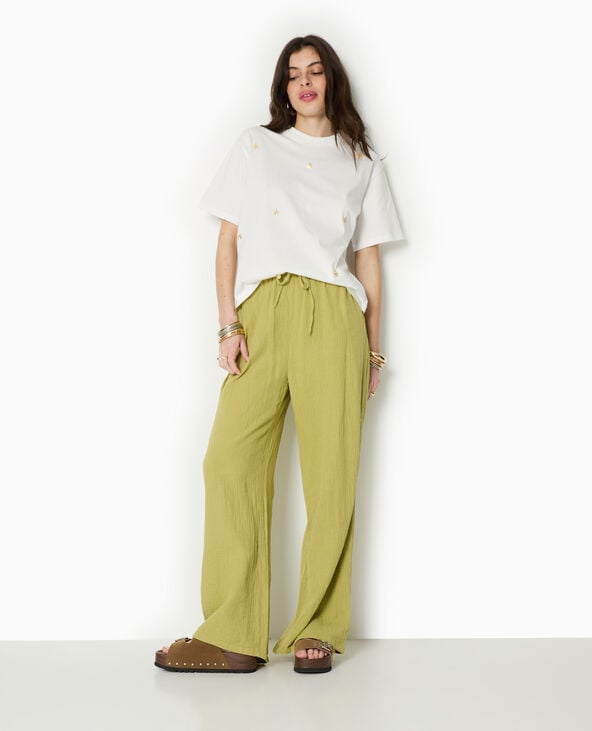 Pimkie T-shirt Ample Avec Coquillages En Métal - Blanc