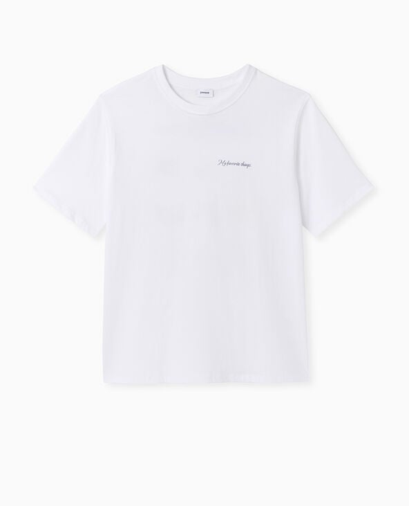 Pimkie T-shirt Ample Avec Print Poitrine Et Dos - Blanc