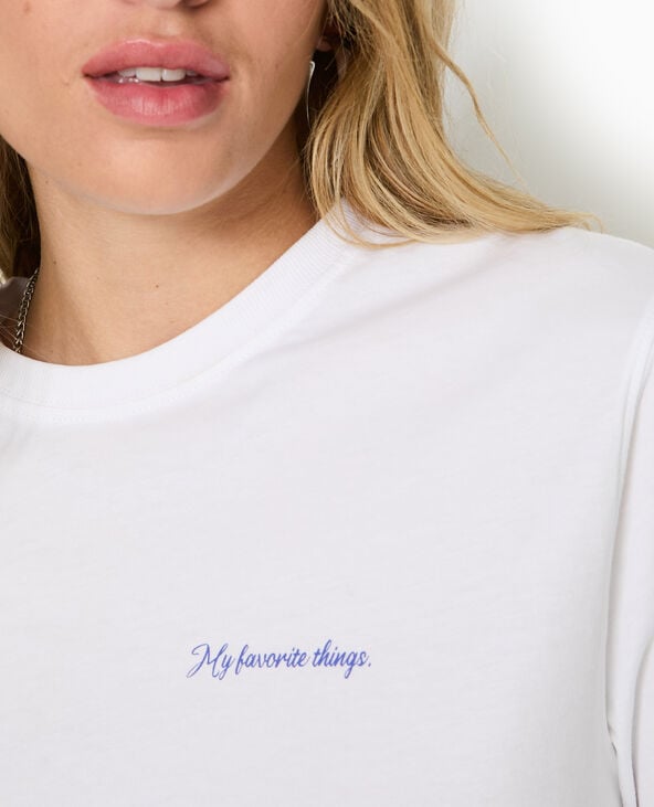 pimkie T-shirt ample avec print poitrine et dos - Blanc