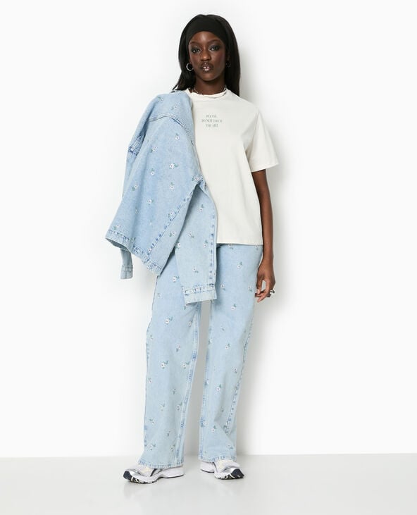 Pimkie T-shirt Oversize Avec Print Devant Et Dos - Blanc