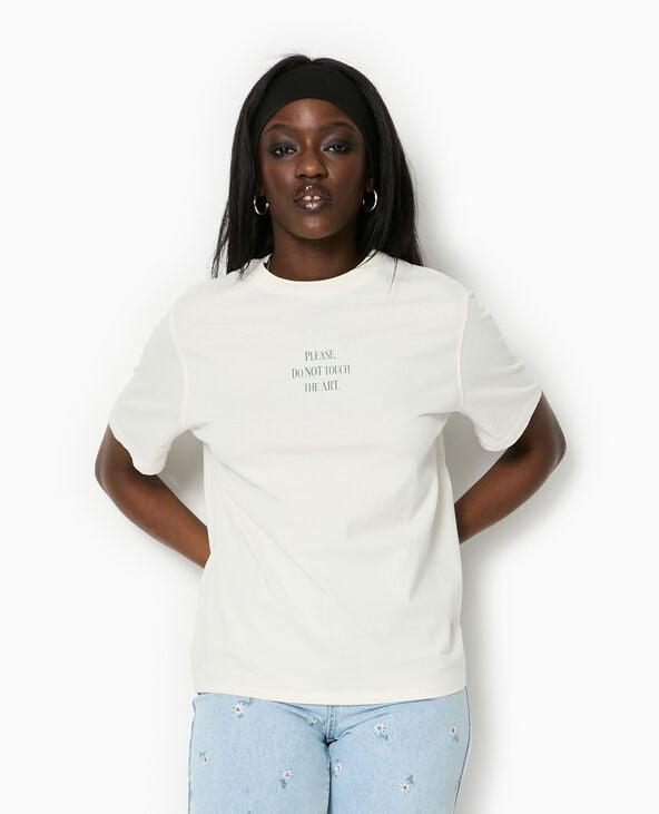 Pimkie T-shirt Oversize Avec Print Devant Et Dos - Blanc