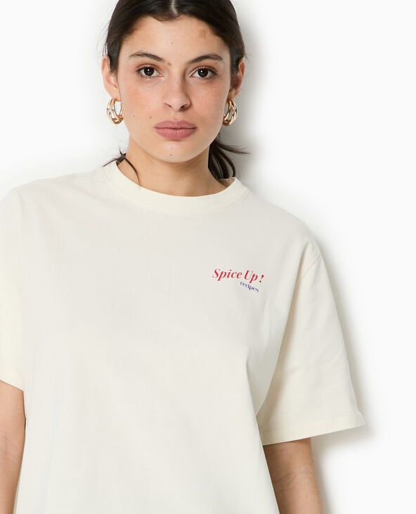 Pimkie T-shirt Oversize Avec Print Devant Et Dos - Blanc