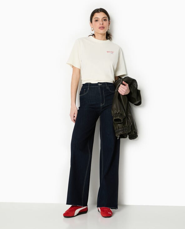 pimkie T-shirt oversize avec print devant et dos - Blanc