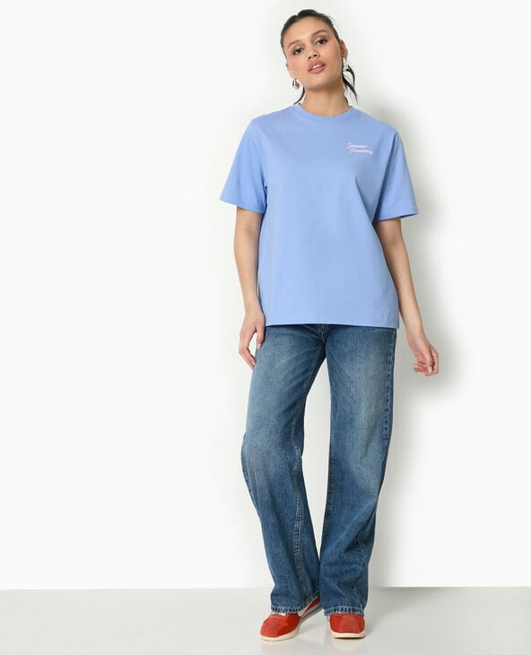 Pimkie T-shirt Oversize Avec Print Devant Et Dos - Bleu