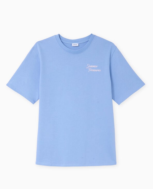Pimkie T-shirt Oversize Avec Print Devant Et Dos - Bleu