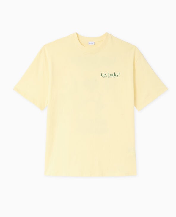 Pimkie T-shirt Oversize Avec Print Devant Et Dos - Jaune Pâle