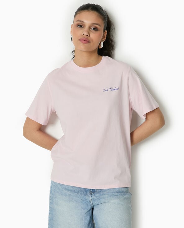 Pimkie T-shirt Oversize Avec Print Devant Et Dos - Rose Clair