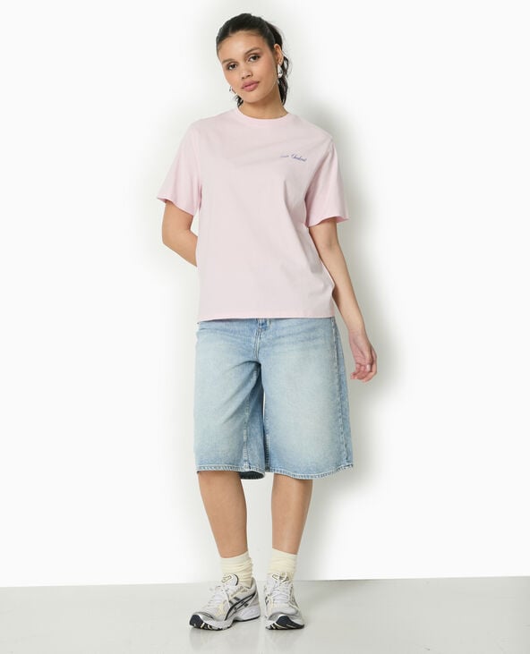 pimkie T-shirt oversize avec print devant et dos - Rose clair