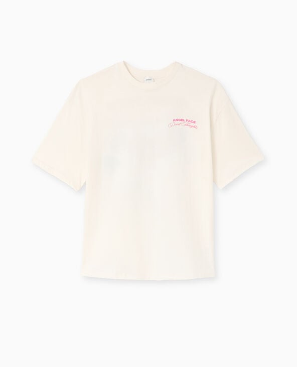 Pimkie T-shirt Oversize Avec Print Poitrine Et Dos - Blanc