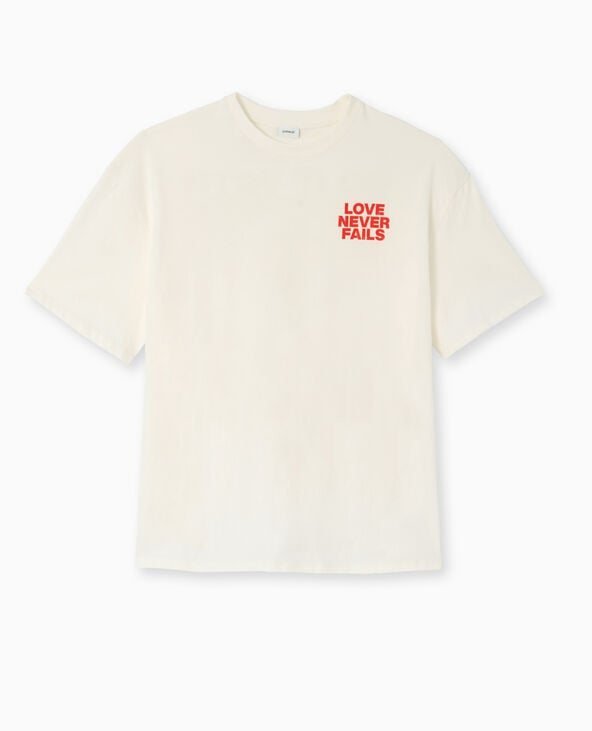 Pimkie T-shirt Oversize Avec Print Poitrine Et Dos - Blanc