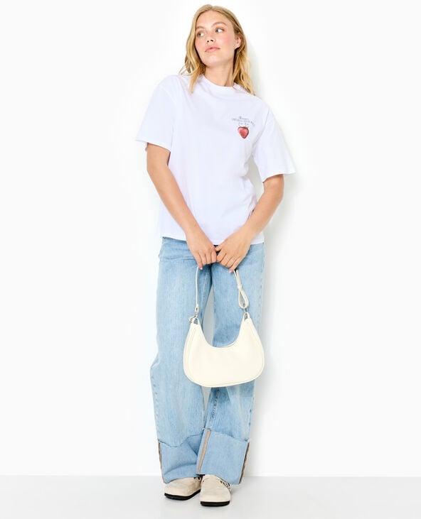 pimkie T-shirt oversize avec print poitrine et dos - Blanc