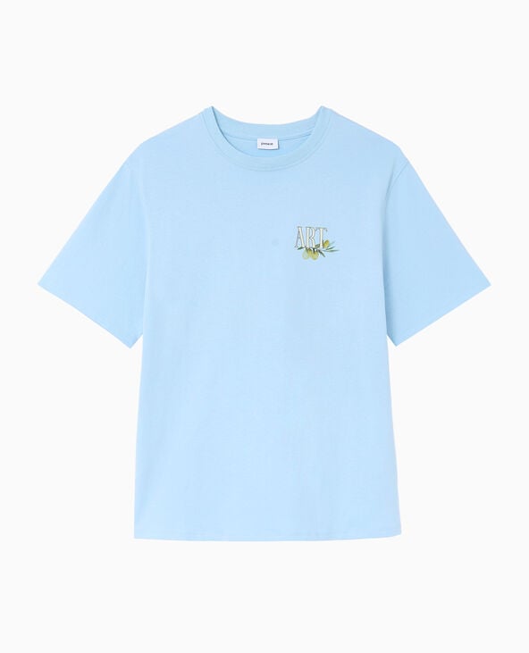 Pimkie T-shirt Oversize Avec Print Poitrine Et Dos - Bleu