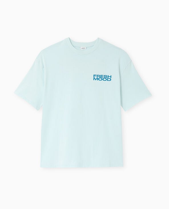 Pimkie T-shirt Oversize Avec Print Poitrine Et Dos - Bleu Clair