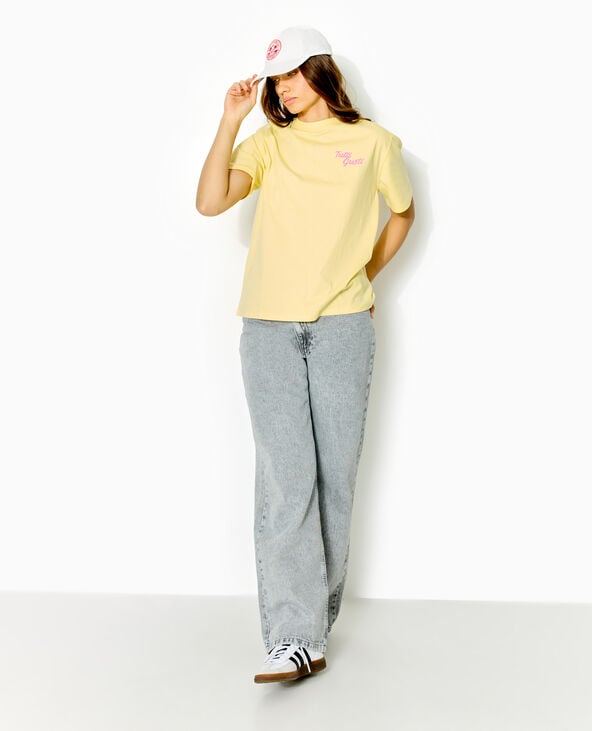 Pimkie T-shirt Oversize Avec Print Poitrine Et Dos - Jaune