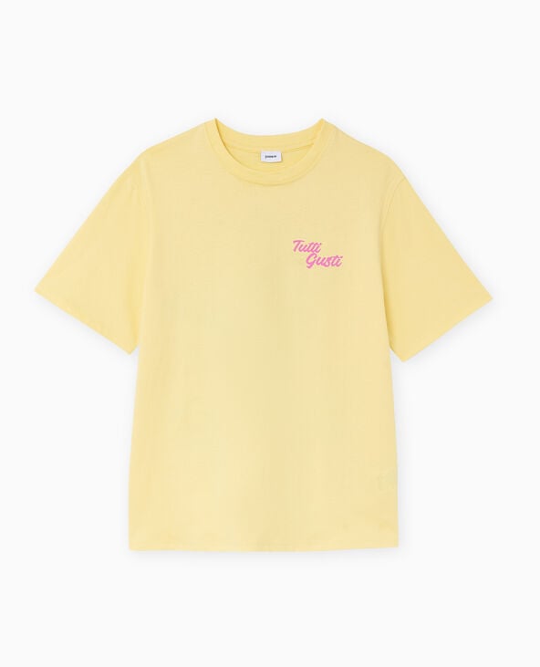 Pimkie T-shirt Oversize Avec Print Poitrine Et Dos - Jaune