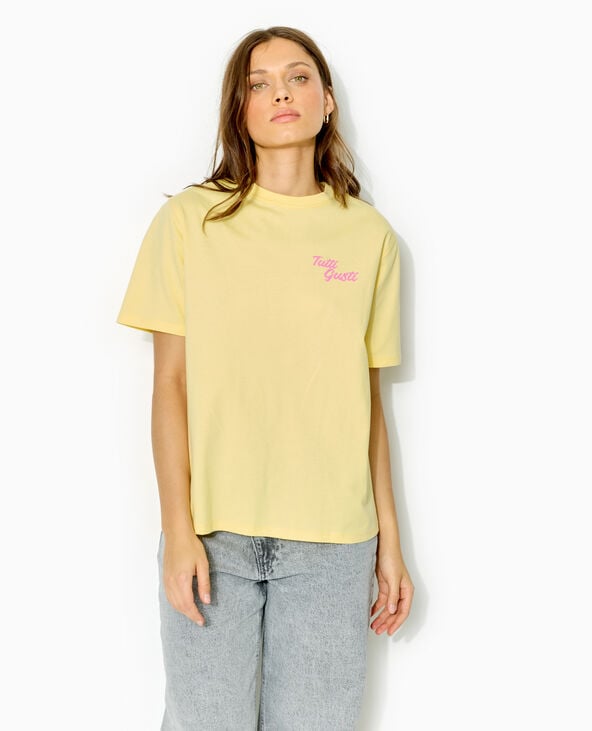 Pimkie T-shirt Oversize Avec Print Poitrine Et Dos - Jaune