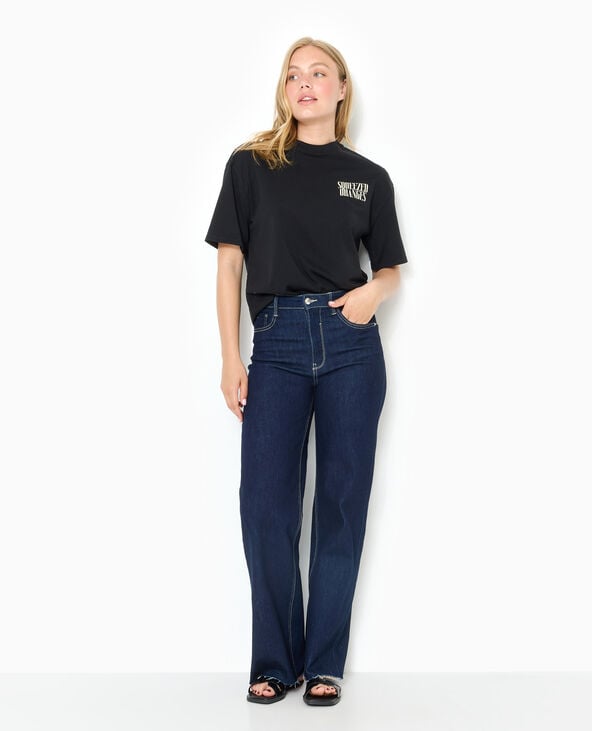 Pimkie T-shirt Oversize Avec Print Poitrine Et Dos - Noir