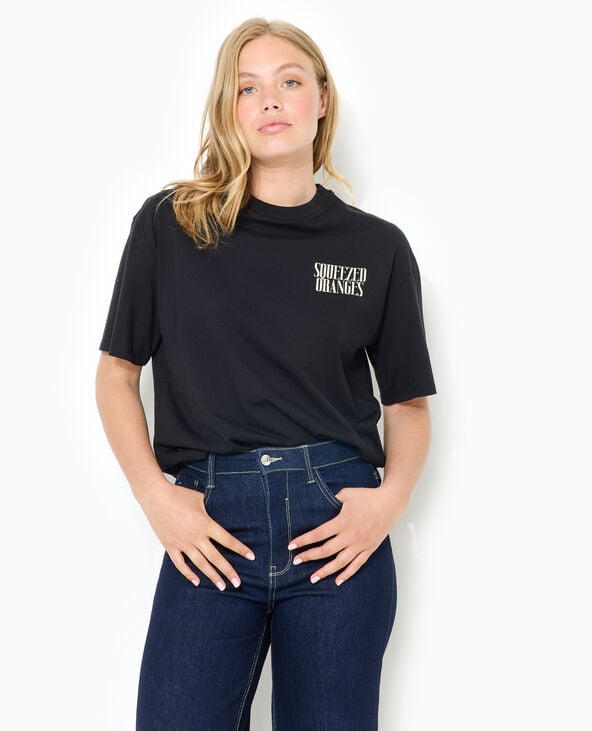pimkie T-shirt oversize avec print poitrine et dos - Noir