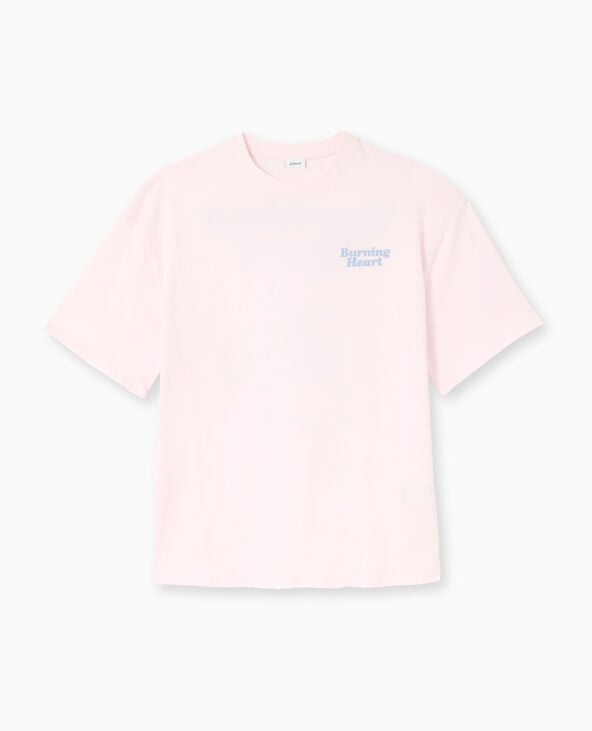 Pimkie T-shirt Oversize Avec Print Poitrine Et Dos - Rose