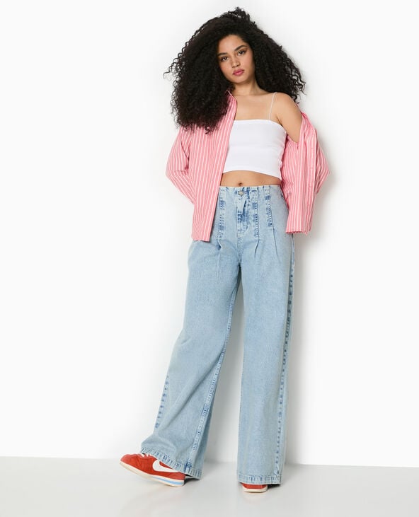 pimkie Top bandeau court avec bretelles fines - Blanc