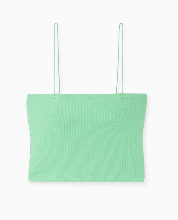 Pimkie Top Bandeau Court Avec Bretelles Fines - Vert Clair