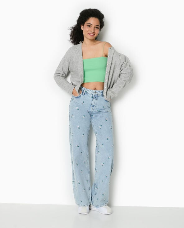 pimkie Top bandeau court avec bretelles fines - Vert clair