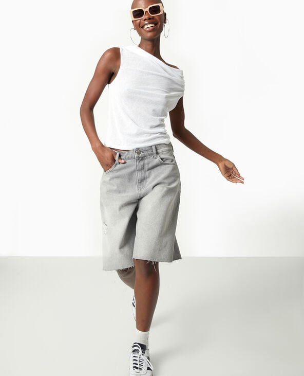 pimkie Top en maille légère avec encolure bénitier - Blanc