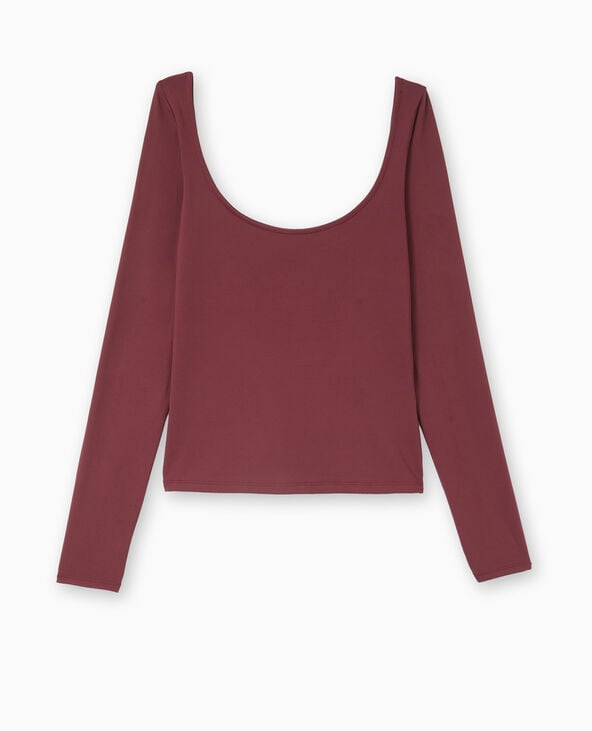 Pimkie Top Manches Longues Encolure Danseuse - Bordeaux