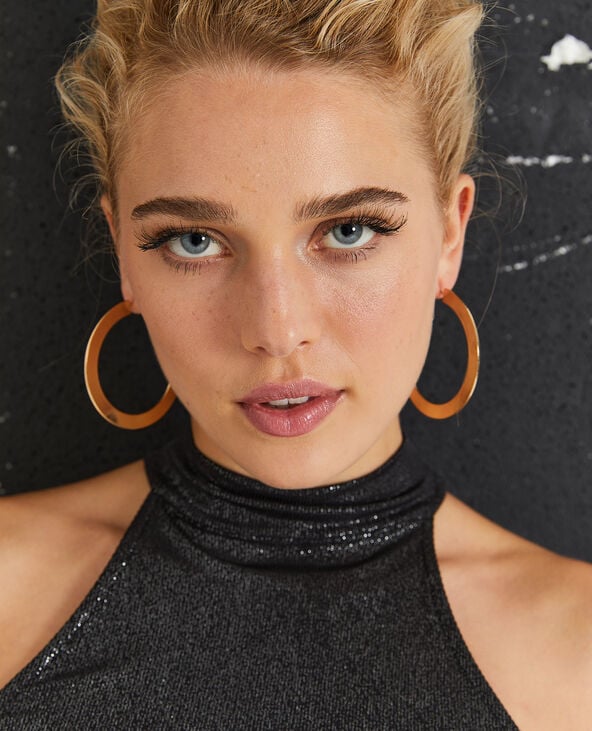 Pimkie Top Sans Manches Col Montant Avec Lurex - Noir