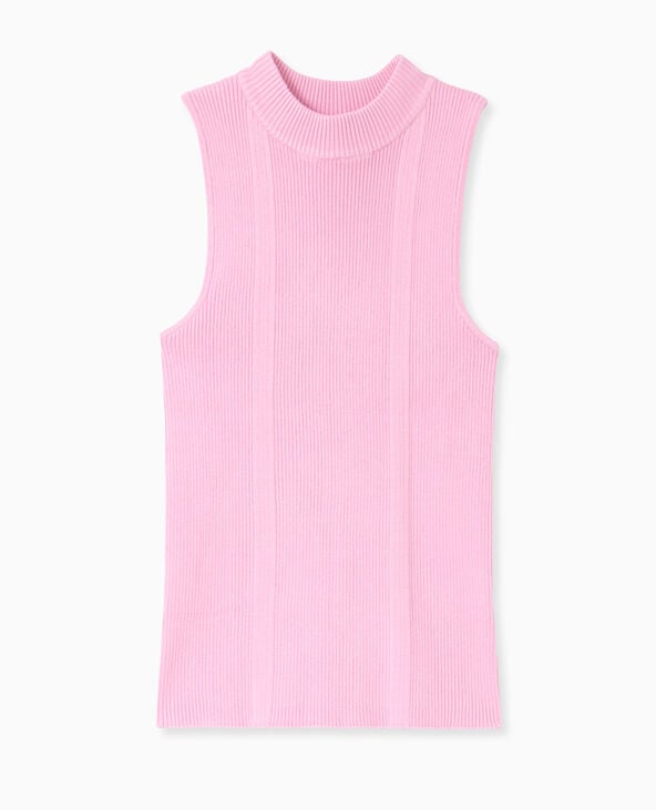 Pimkie Top Sans Manches En Maille Côtelée - Rose Clair