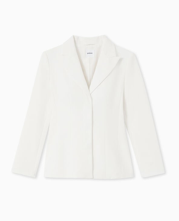 Pimkie Veste Blazer Cintrée Avec Boutons Pressions - Blanc