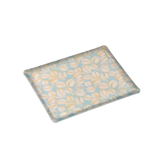 Platex Plateau Acrylique Feuilles Bleu