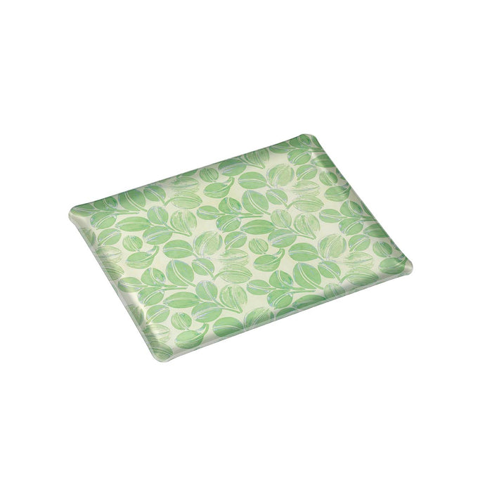 Platex Plateau Acrylique Feuilles Vert